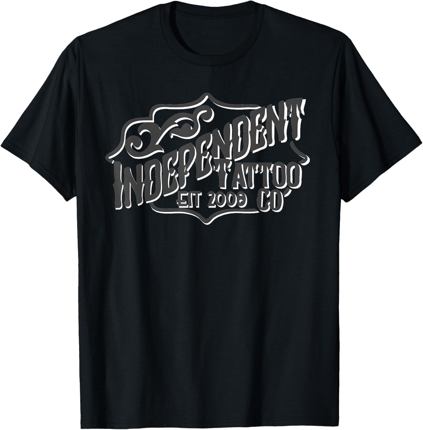 The Independent Tattoo Classic Style Shop Logo T-Shirt - T-Shirt | Black