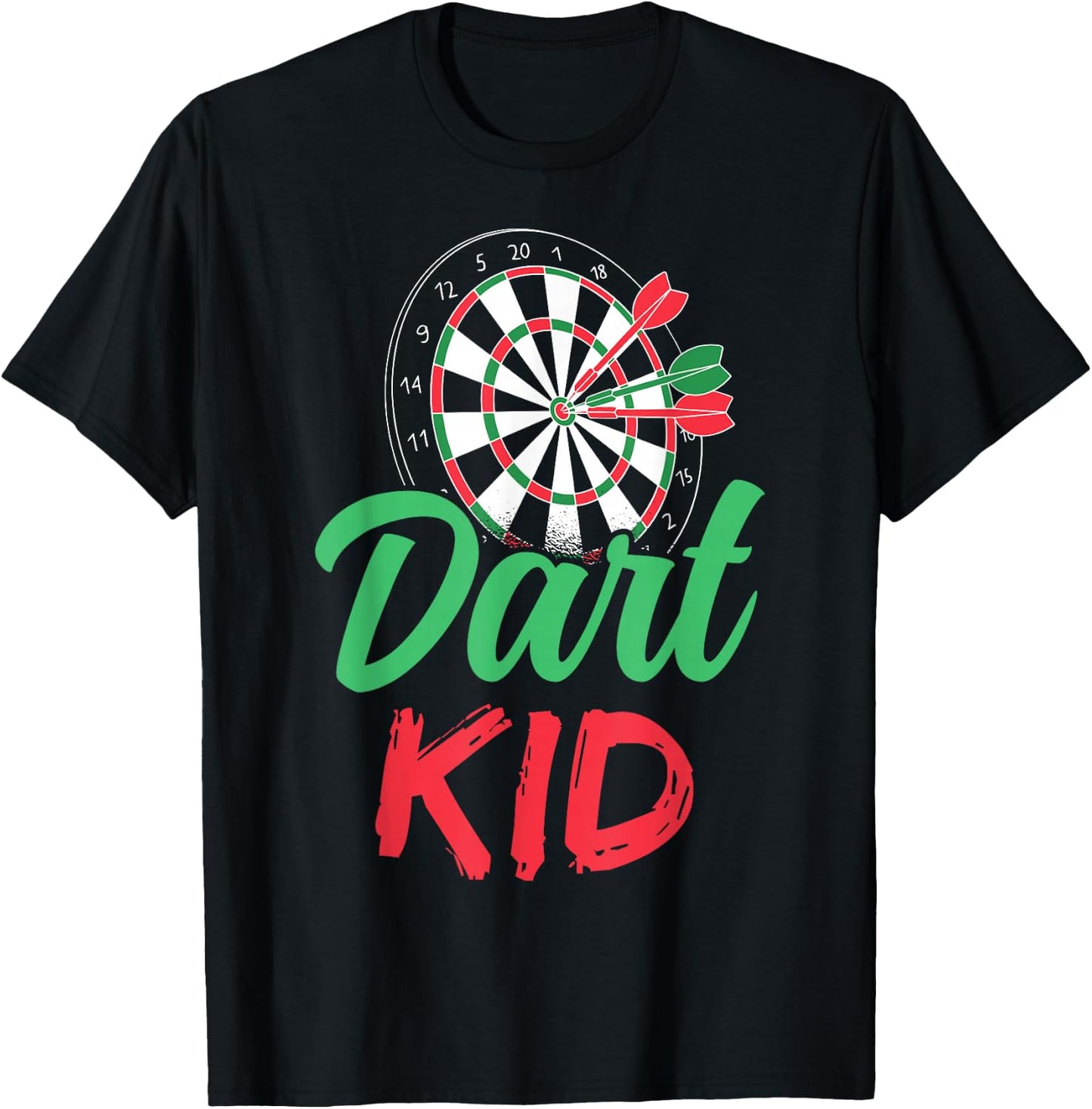 Dart Kid, Cute Hobby for Dart Player , black T-Shirt - T-Shirt | Black