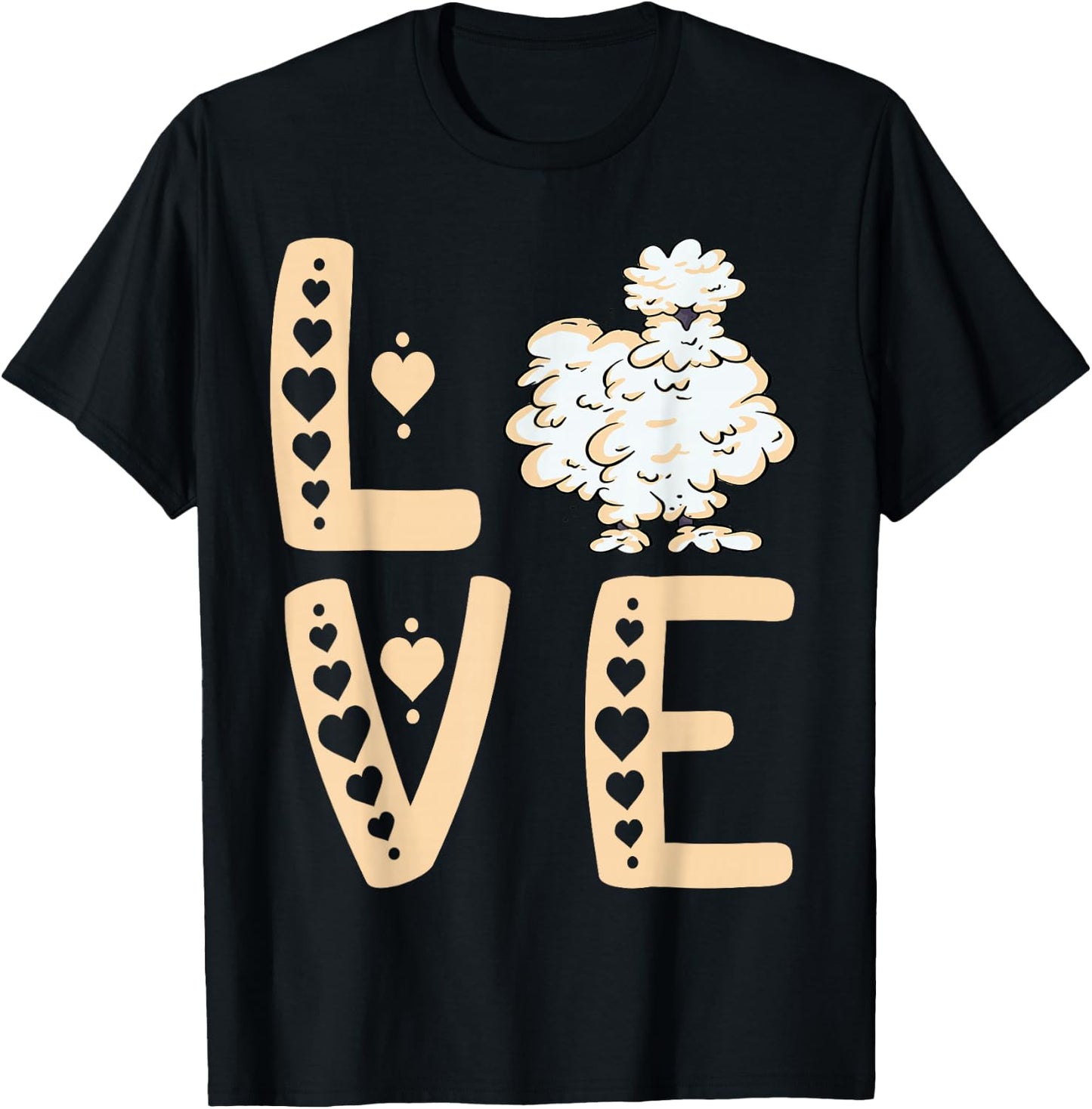 Love Silkie Chicken Lover Silky Chicken Silkie Chicken T-Shirt - T-Shirt | Black