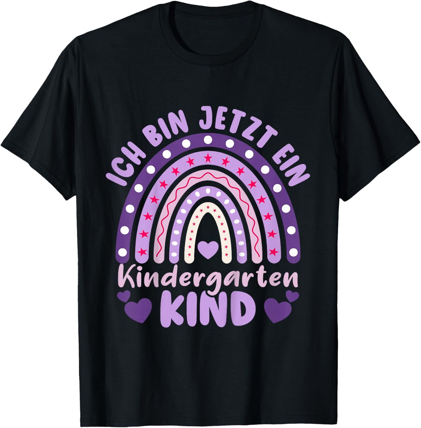 Kinder ich bin jetzt ein Kindergartenkind 2026 Kita Start T-Shirt - T-Shirt | Black