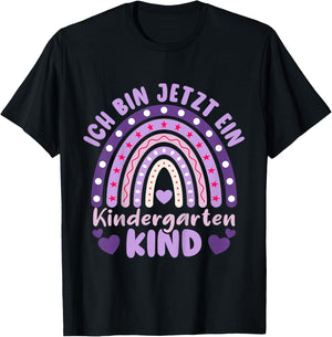 Kinder ich bin jetzt ein Kindergartenkind 2026 Kita Start T-Shirt - T-Shirt | Black
