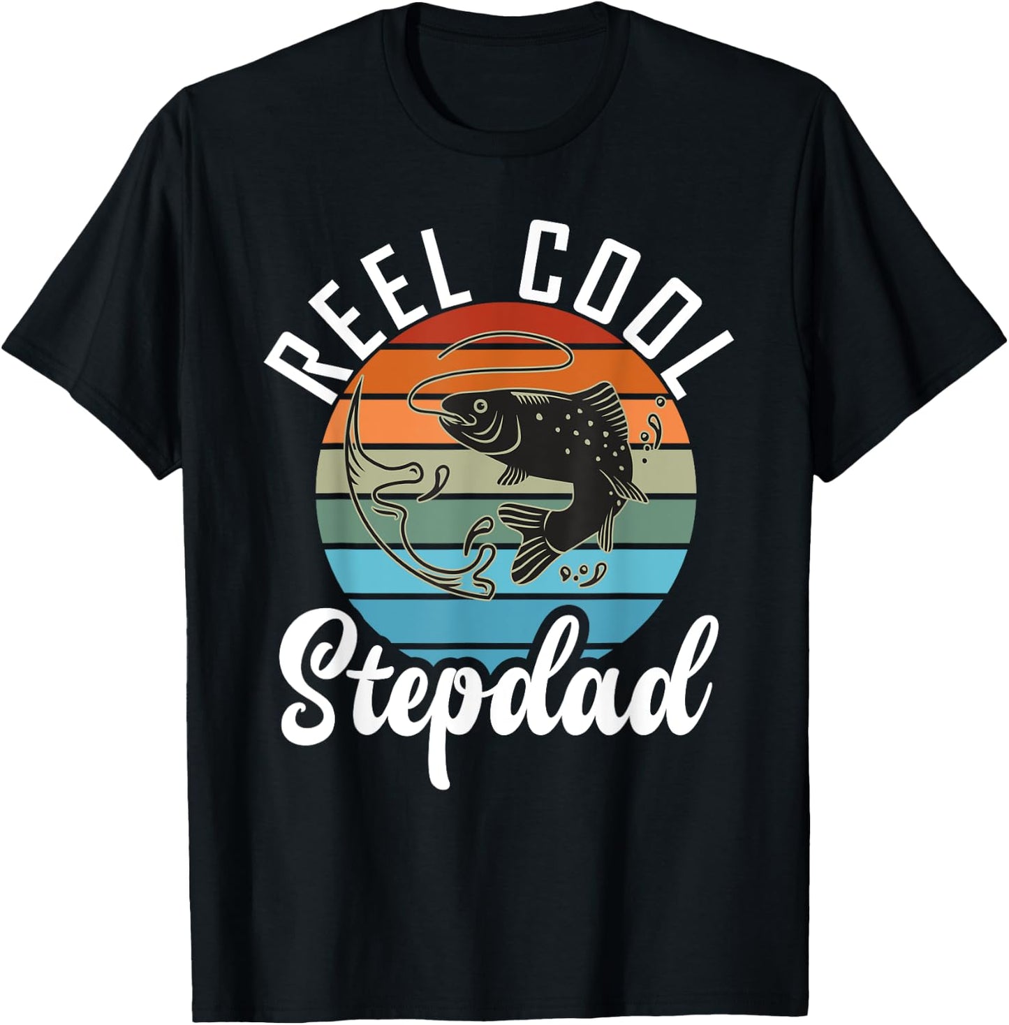 Reel cool Stepdad Fishing Stepfather T-Shirt - T-Shirt | Black