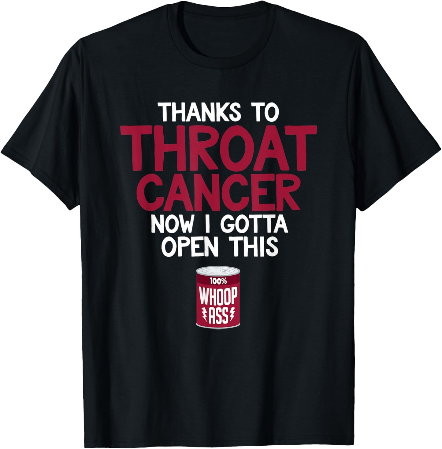 Fighting Throat Cancer Fighter Patient Quote Awareness Gift T-Shirt - T-Shirt | Black