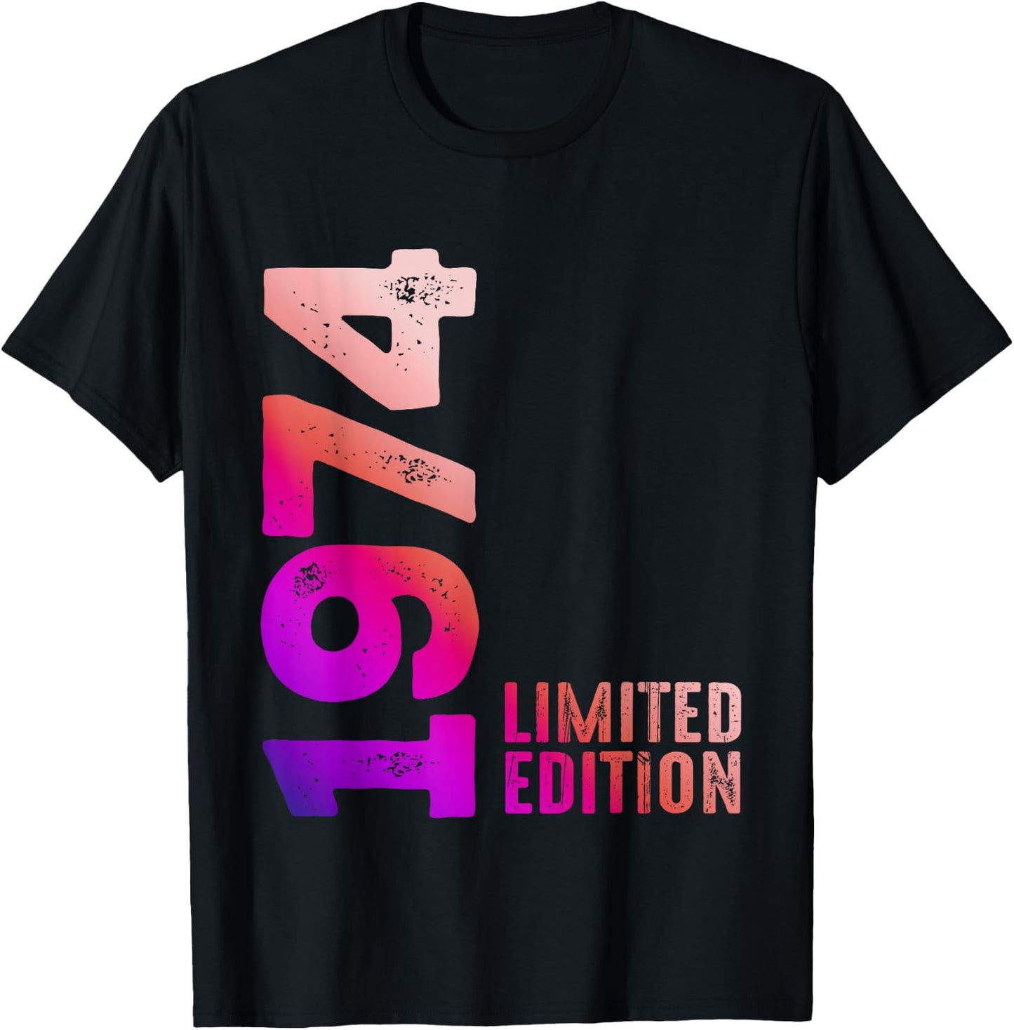 1974 Limited Edition 1974 Birthday Gift , Black, S T-Shirt - T-Shirt | Black