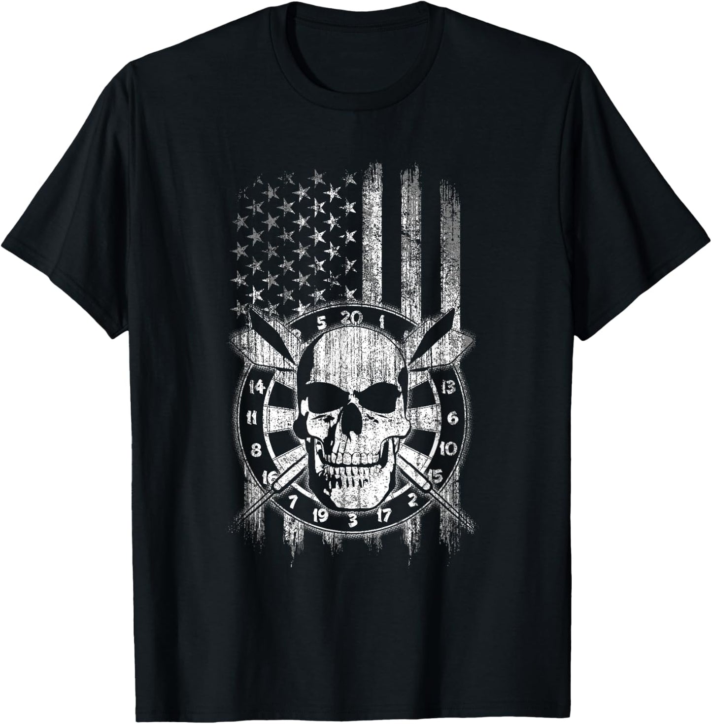 Darts USA American Flag Kids Men T-Shirt - T-Shirt | Black