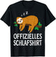 Official Sleepshirt Sloth Nightdress Pyjamas Gift , black T-Shirt - T-Shirt | Black