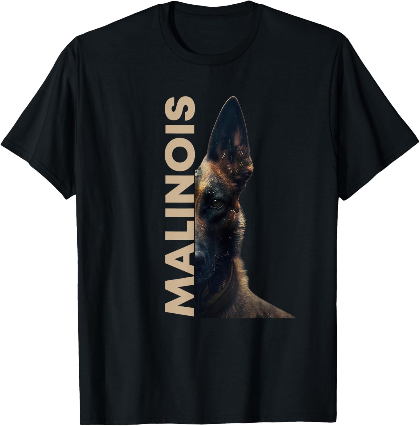 Malinois Belgian Shepherd Dog Masters Lady , black T-Shirt - T-Shirt | Black