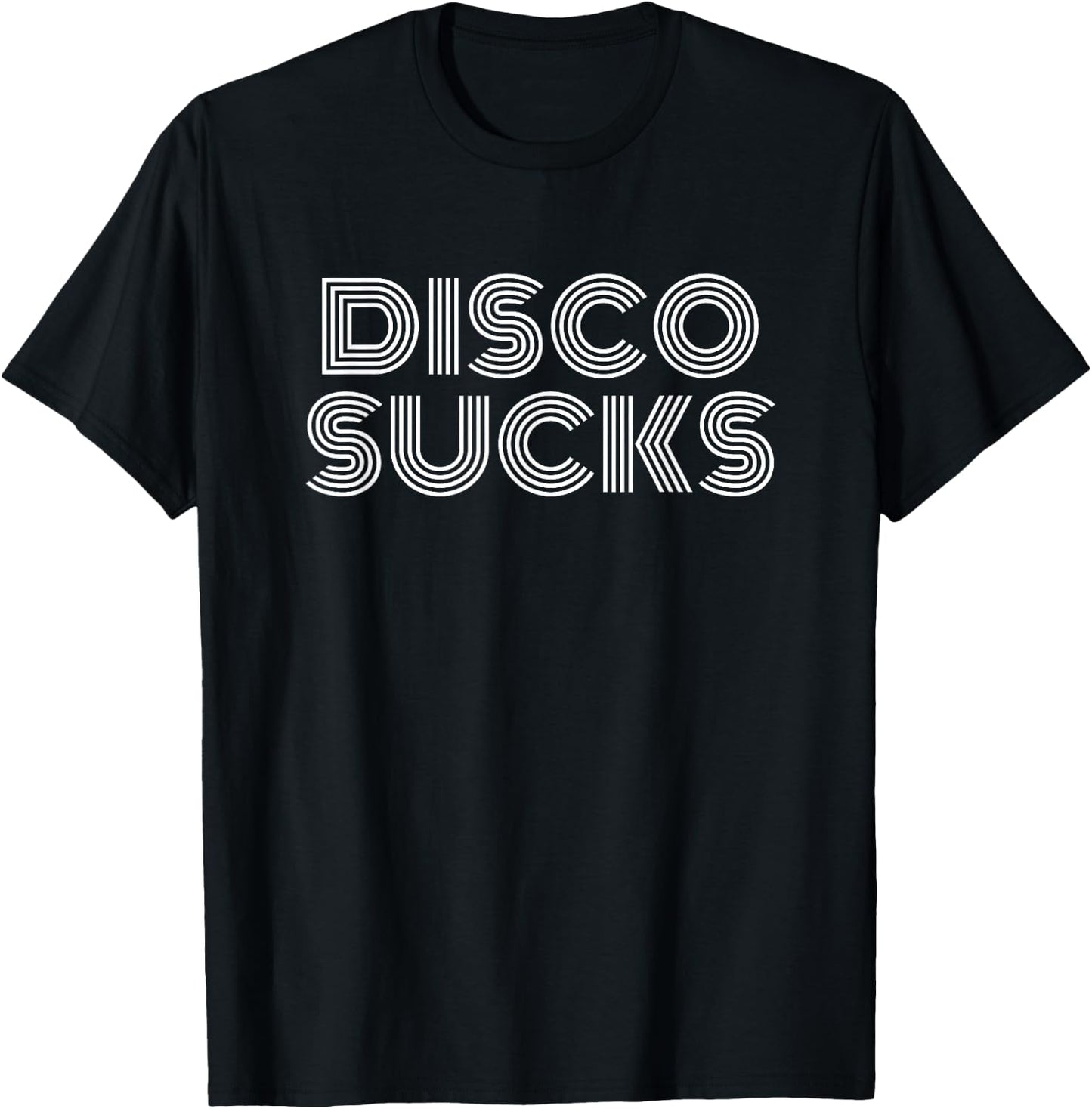 Disco Sucks Funny Retro 70s Vintage Look , black, s T-Shirt - T-Shirt | Black