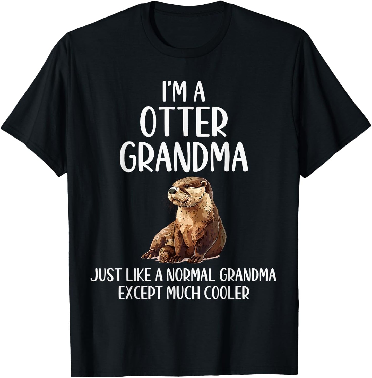 Otter Grandma Definition Otter Animal Lovers Mothers Day T-Shirt - T-Shirt | Black