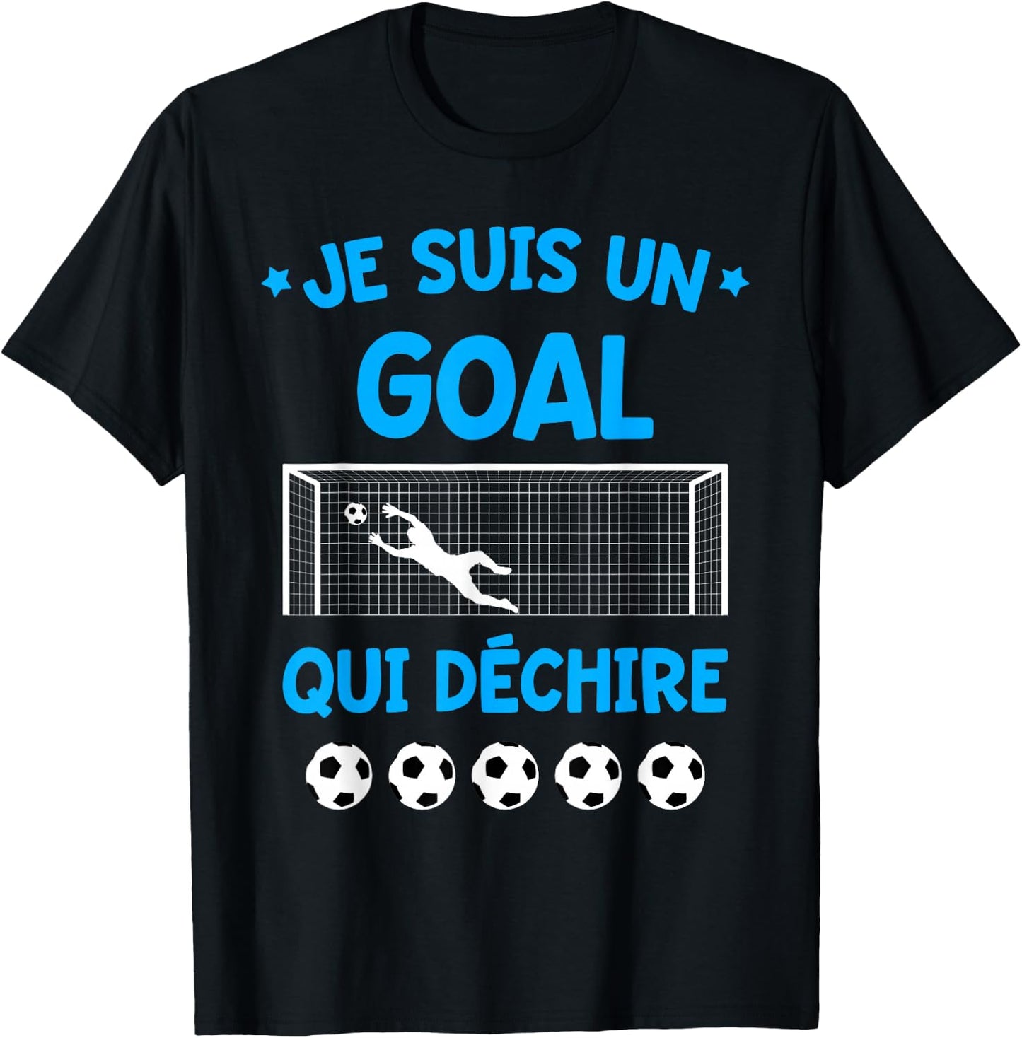 Humour Goal Gardien de But Football Team Sport T-Shirt - T-Shirt | Black