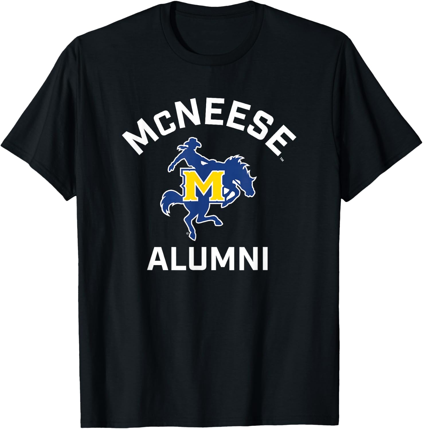 McNeese State University Cowboys Arched Alumni T-Shirt - T-Shirt | Black