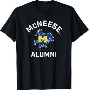 McNeese State University Cowboys Arched Alumni T-Shirt - T-Shirt | Black