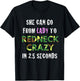 From Lady to Redneck Crazy in 2.5 Seconds Country T-Shirt - T-Shirt | Black