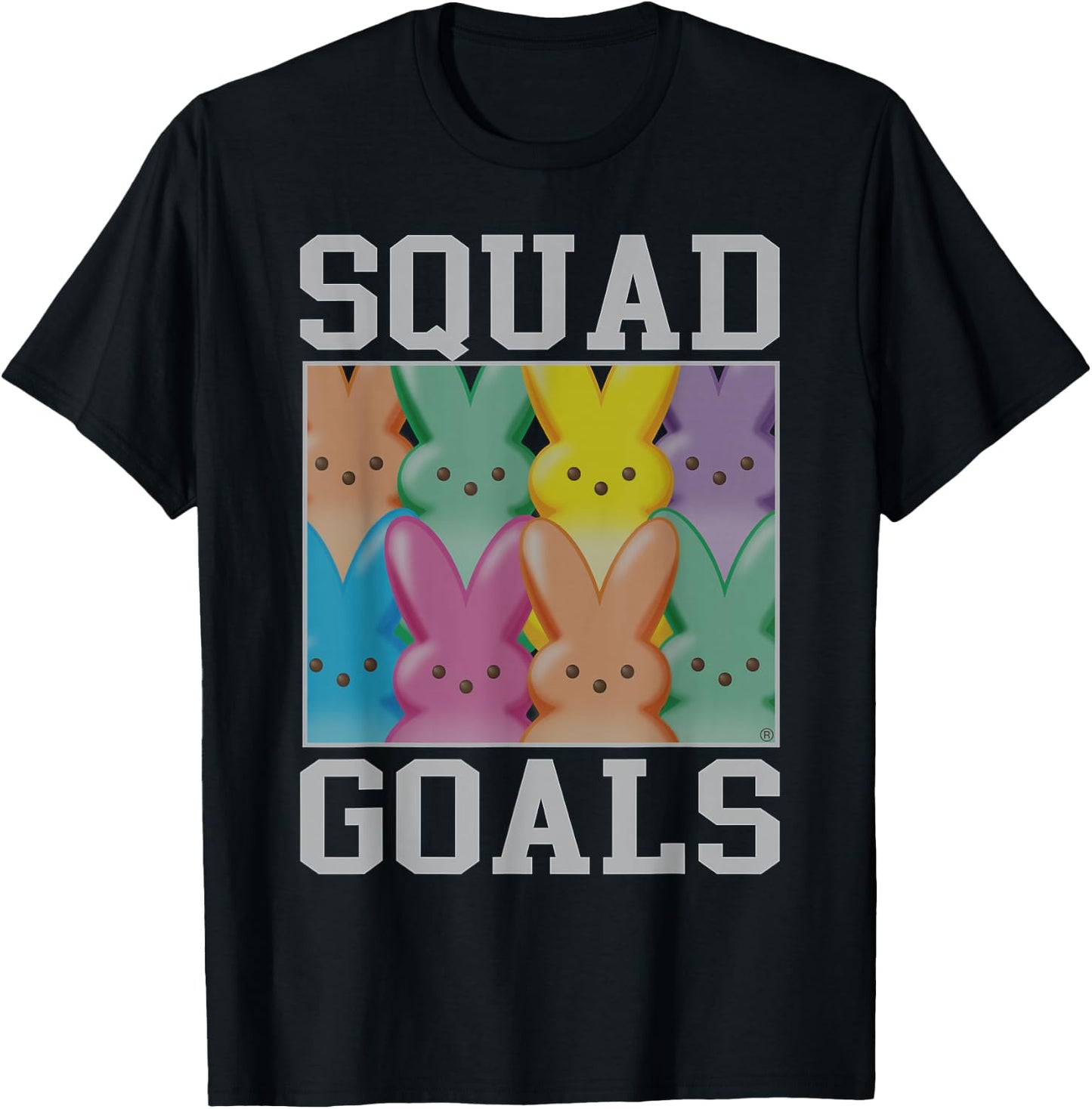 Peeps Easter Squad Goals Sugary Bunnies Portrait T-Shirt - T-Shirt | Black