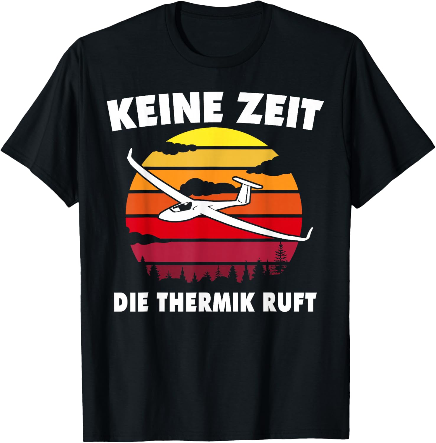 Glider pilot Glider Flying Glider Sailing Fly , black, s T-Shirt - T-Shirt | Black