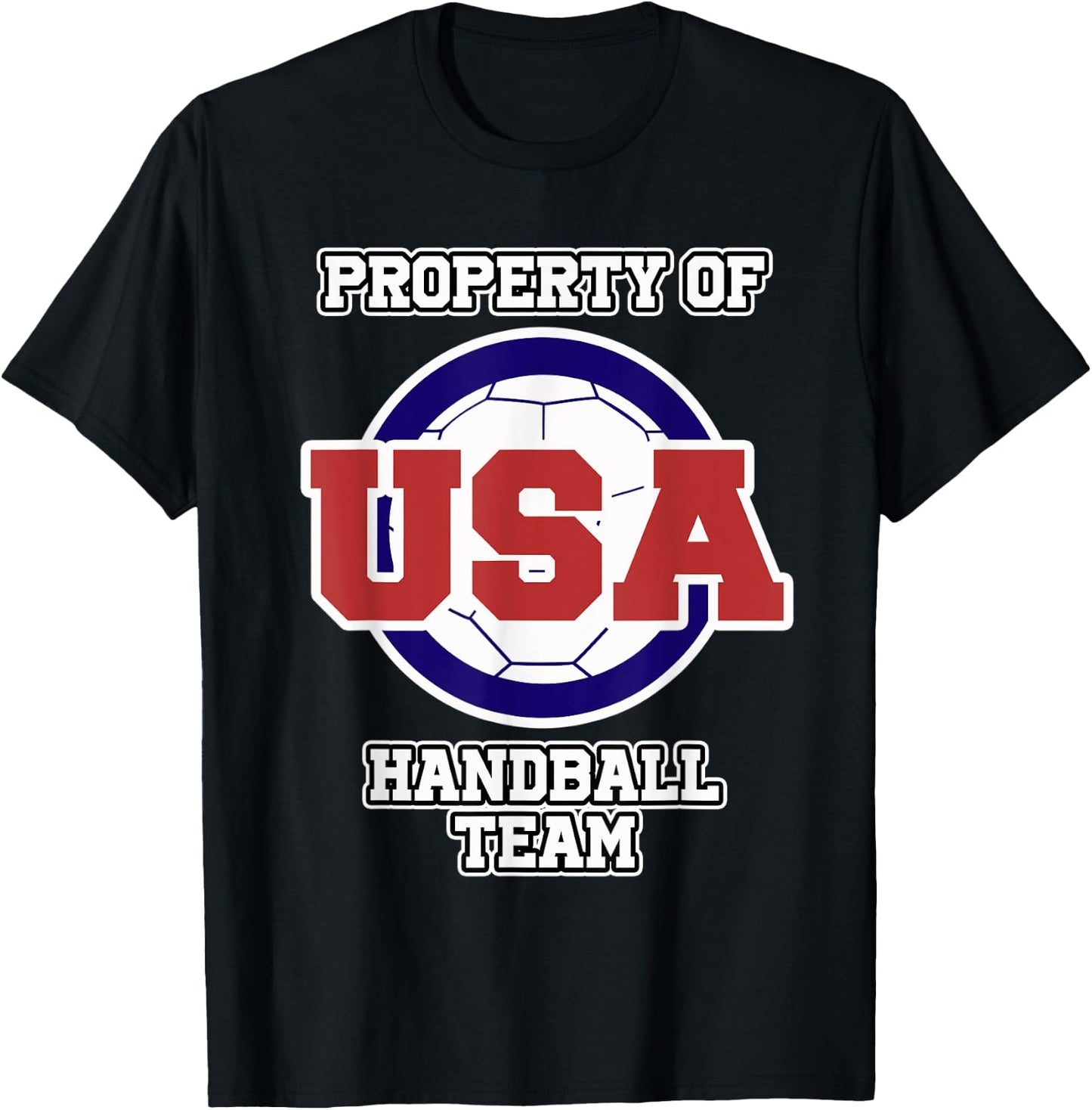Handball Shirt for Sports Fans Property of USA Handball Team T-Shirt - T-Shirt | Black