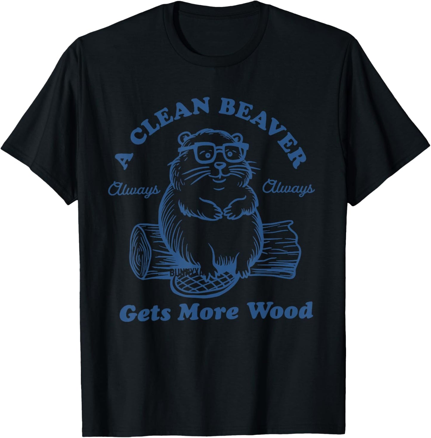A Clean Beaver Always Gets More Wood Funny Retro T-Shirt - T-Shirt | Black