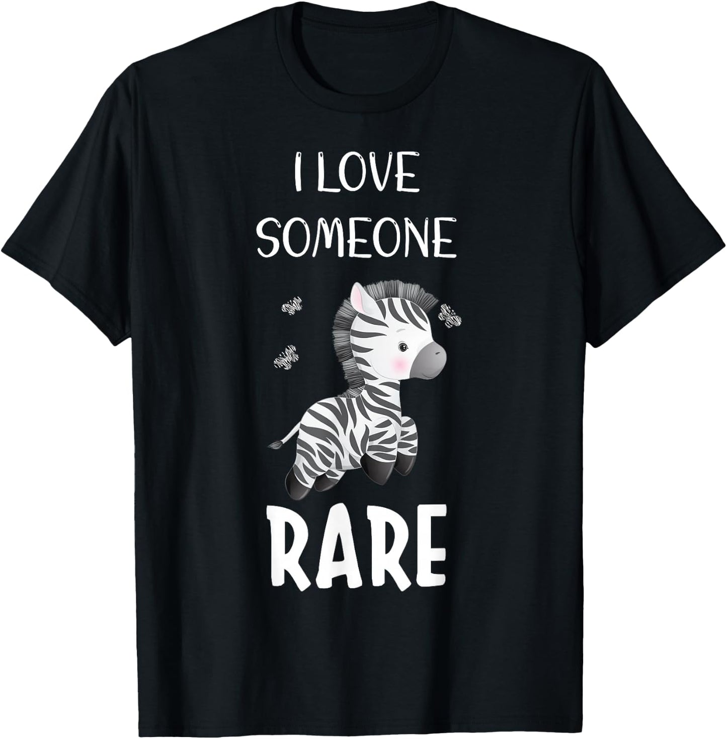 I Love Someone Rare Zebra Rare Disease Awareness Day 2022 T-Shirt - T-Shirt | Black
