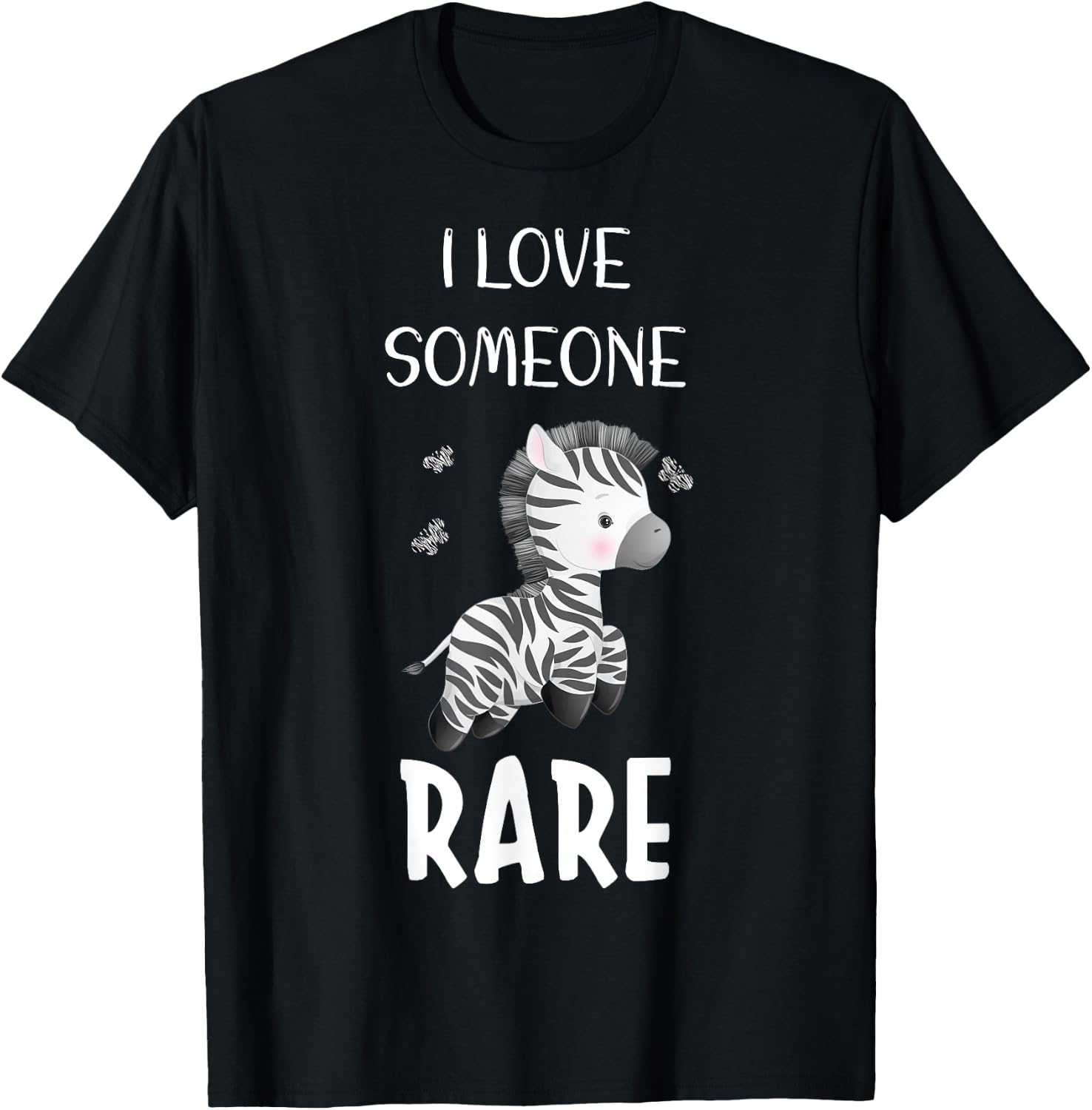 I Love Someone Rare Zebra Rare Disease Awareness Day 2022 T-Shirt - T-Shirt | Black