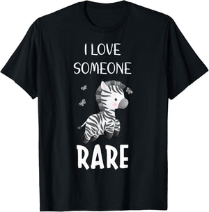 I Love Someone Rare Zebra Rare Disease Awareness Day 2022 T-Shirt - T-Shirt | Black