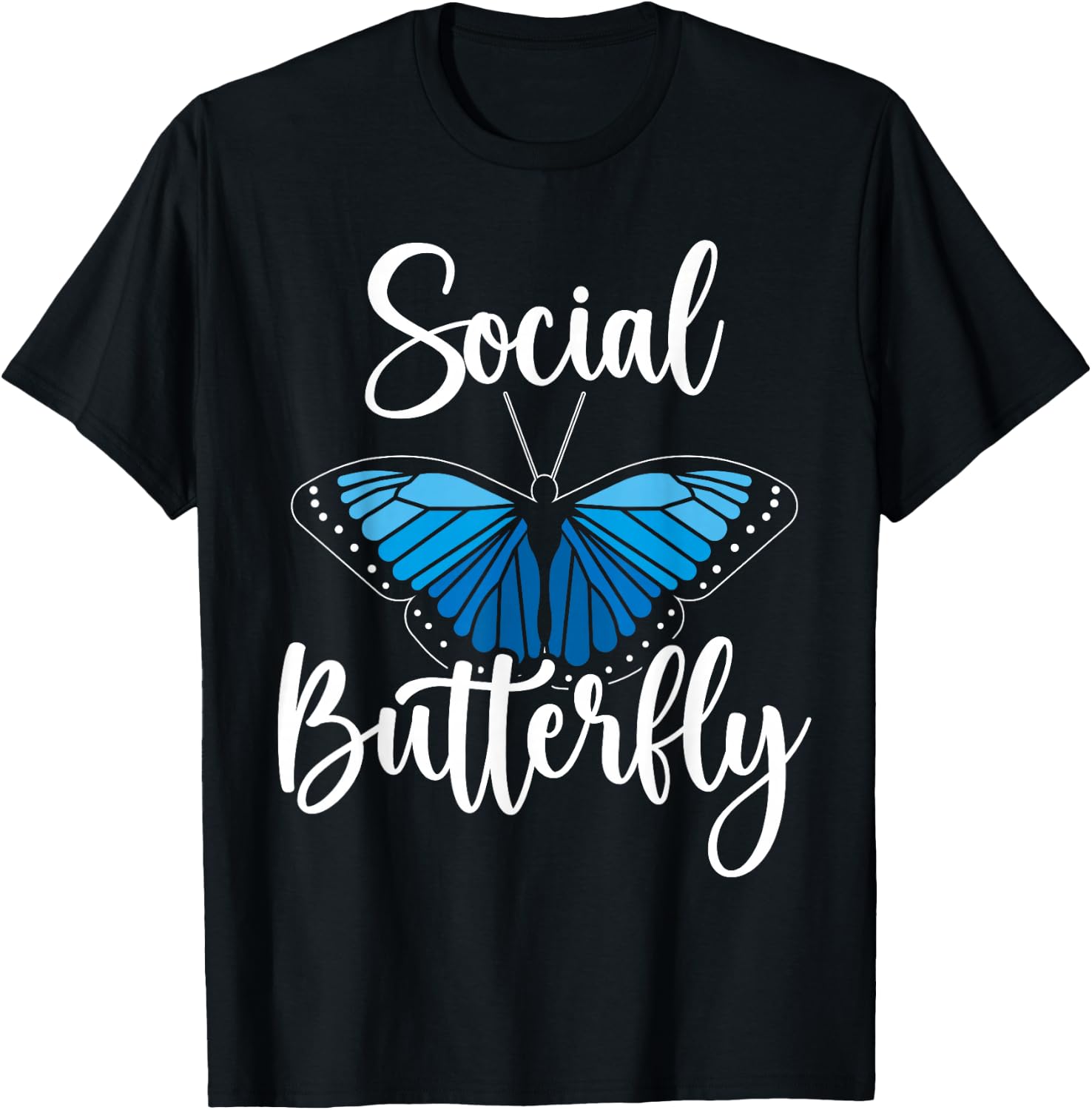 Social Butterfly Behavior Extroverted Extrovert T-Shirt - T-Shirt | Black