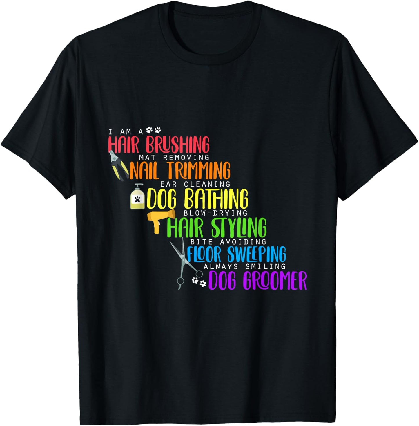 Funny Dog Hairdresser, Dog Hairdresser Furologe Pet Lover T-Shirt - T-Shirt | Black