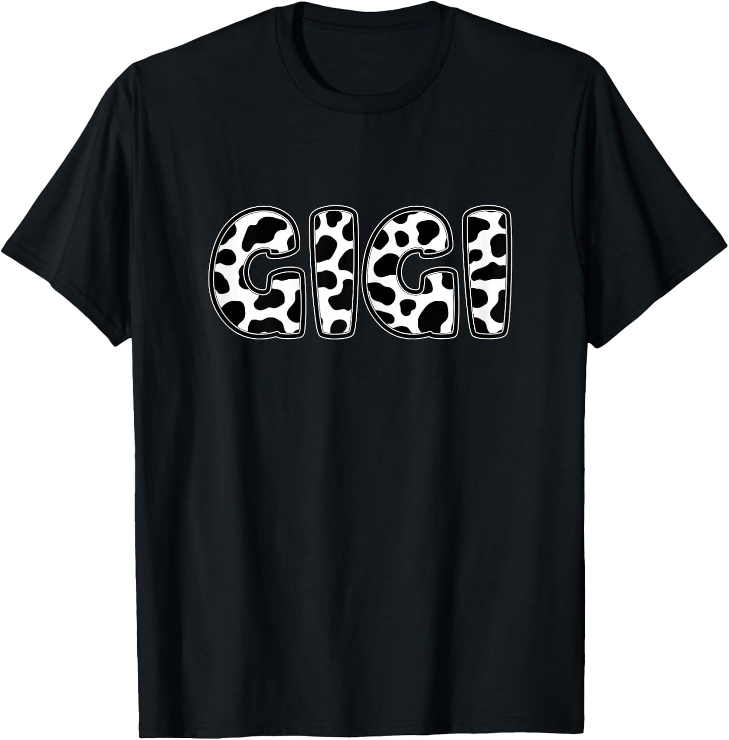 Gigi Cow Print Family Matching T-Shirt - T-Shirt | Black