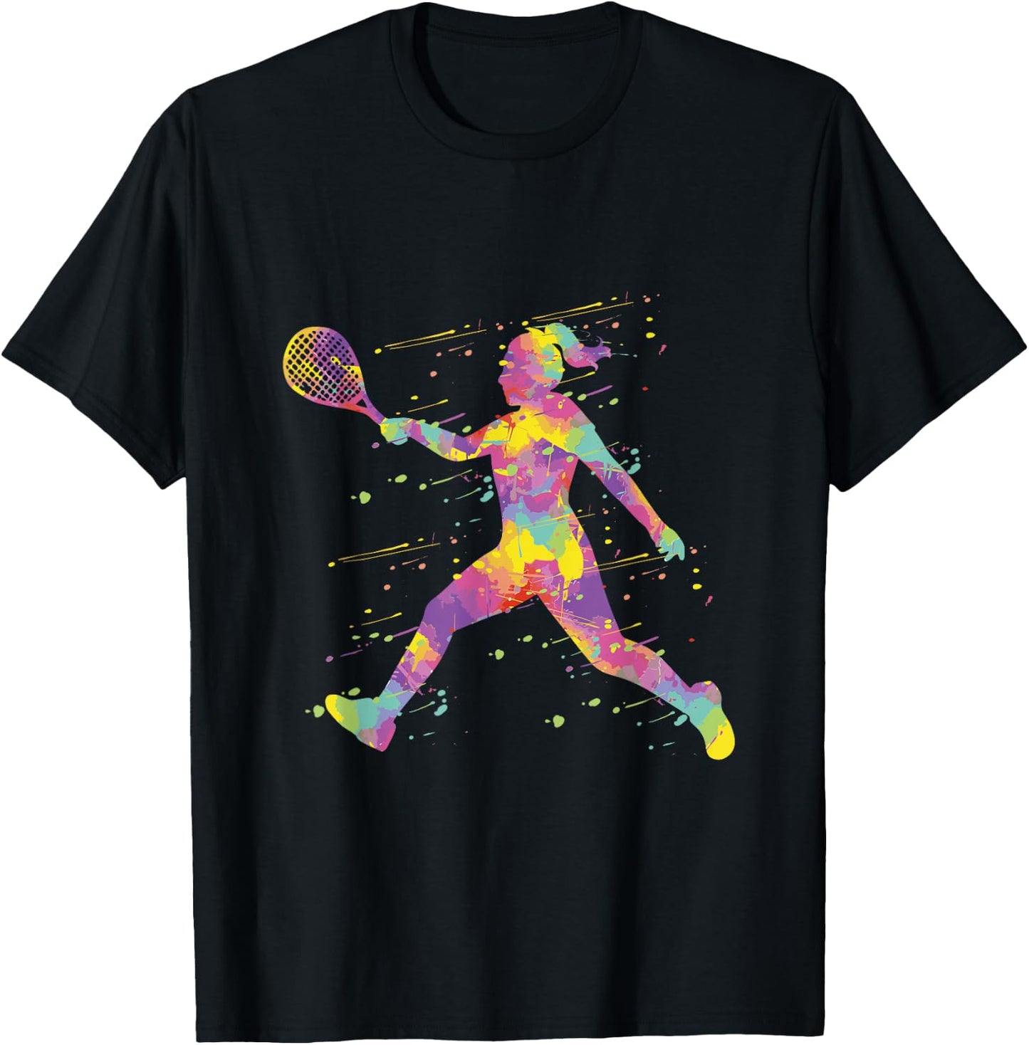 Tennis Mädchen Tennisspielerin T-Shirt - T-Shirt | Black