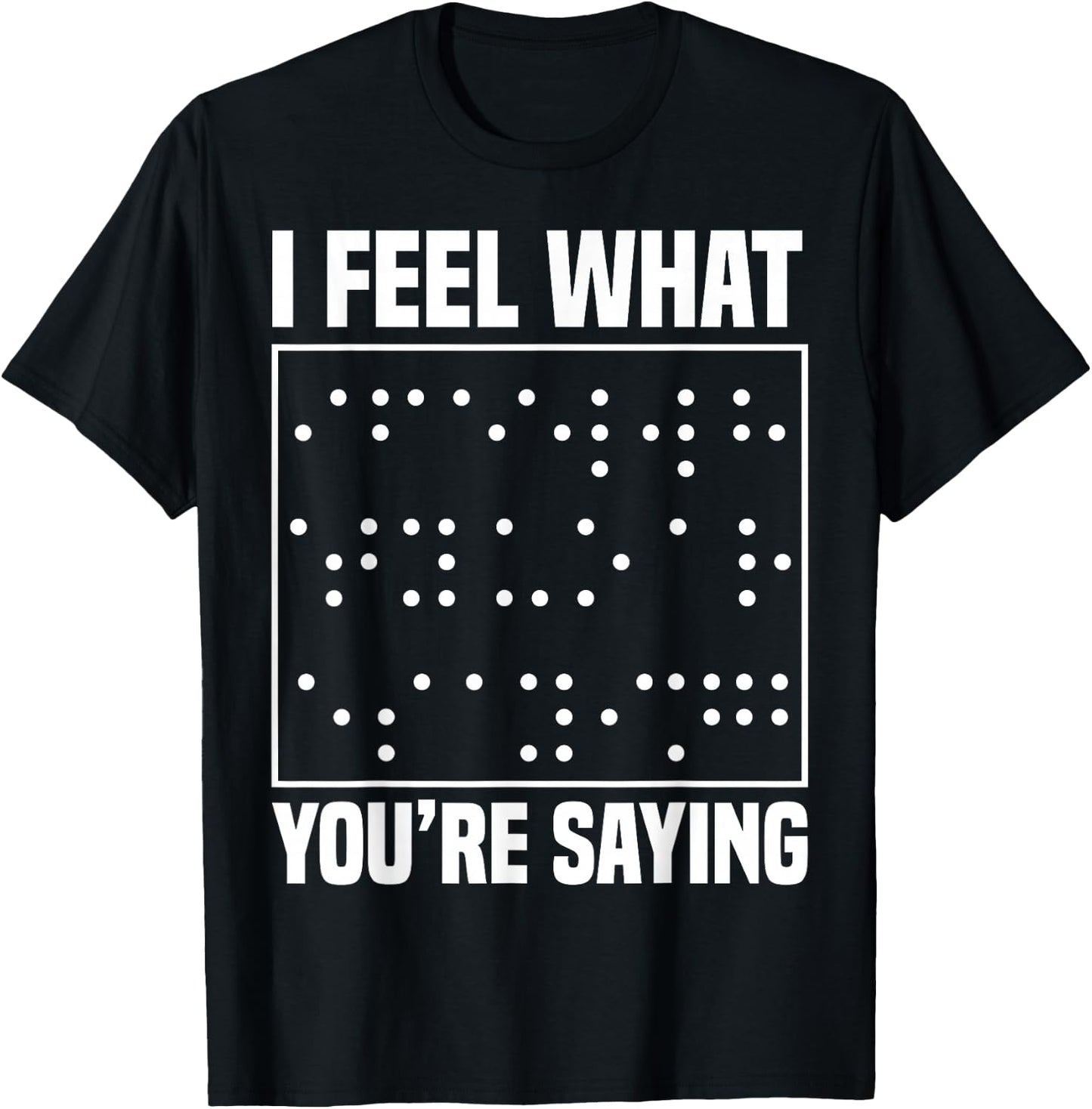 Blind Blindness Awareness Low Vision Braille T-Shirt - T-Shirt | Black