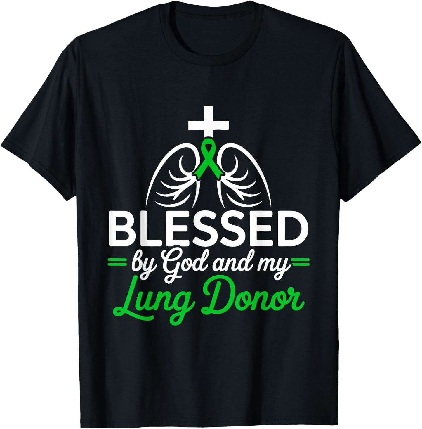 Organ Donation Lung Transplant Christian Jesus Christ T-Shirt - T-Shirt | Black