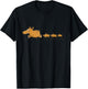 Lustiges Wildschwein Motiv mit Frischlingen Cartoon Waldtier T-Shirt - T-Shirt | Black