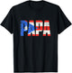 Puerto Rico Papa, Puerto Rican Flag T-Shirt - T-Shirt | Black