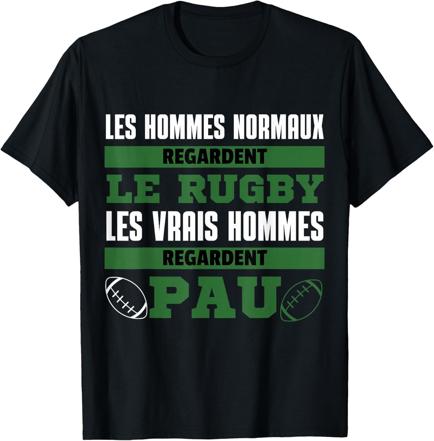 Supporter Rugby Pau Gift Humour T-Shirt - T-Shirt | Black