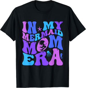 In My Mermaid Mom Era Family Matching Mommy Mother's Day T-Shirt - T-Shirt | Black