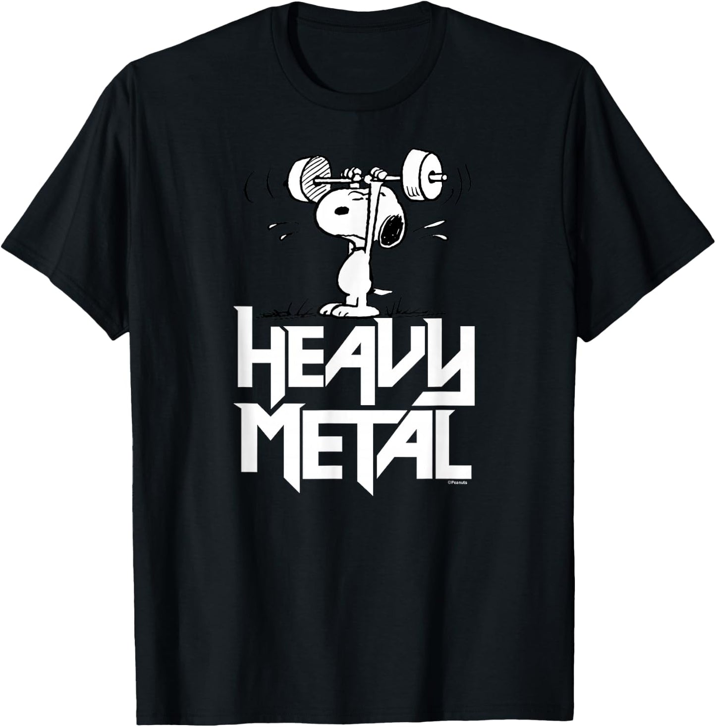 Peanuts Heavy Metal Snoopy T-Shirt - T-Shirt | Black