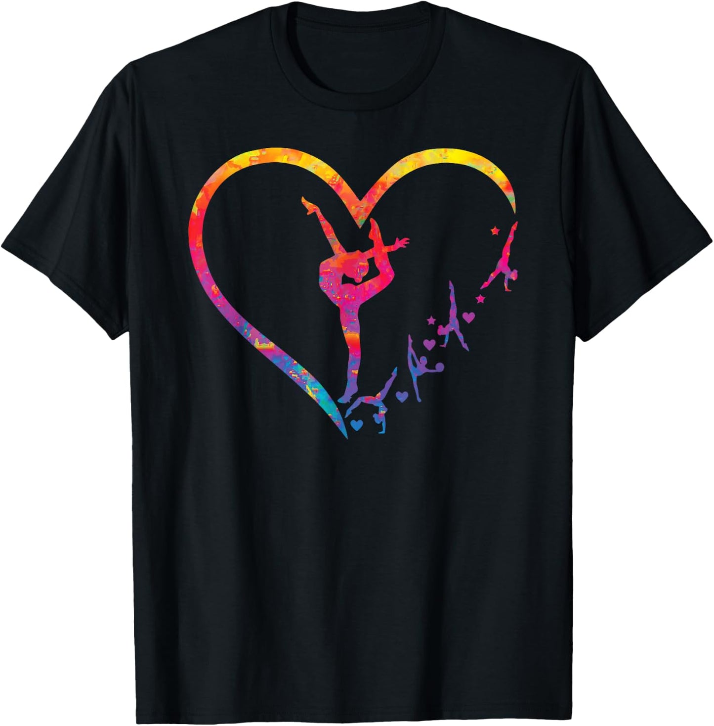 Gymnastics Heart for Gymnastics Girl , Black, S T-Shirt - T-Shirt | Black