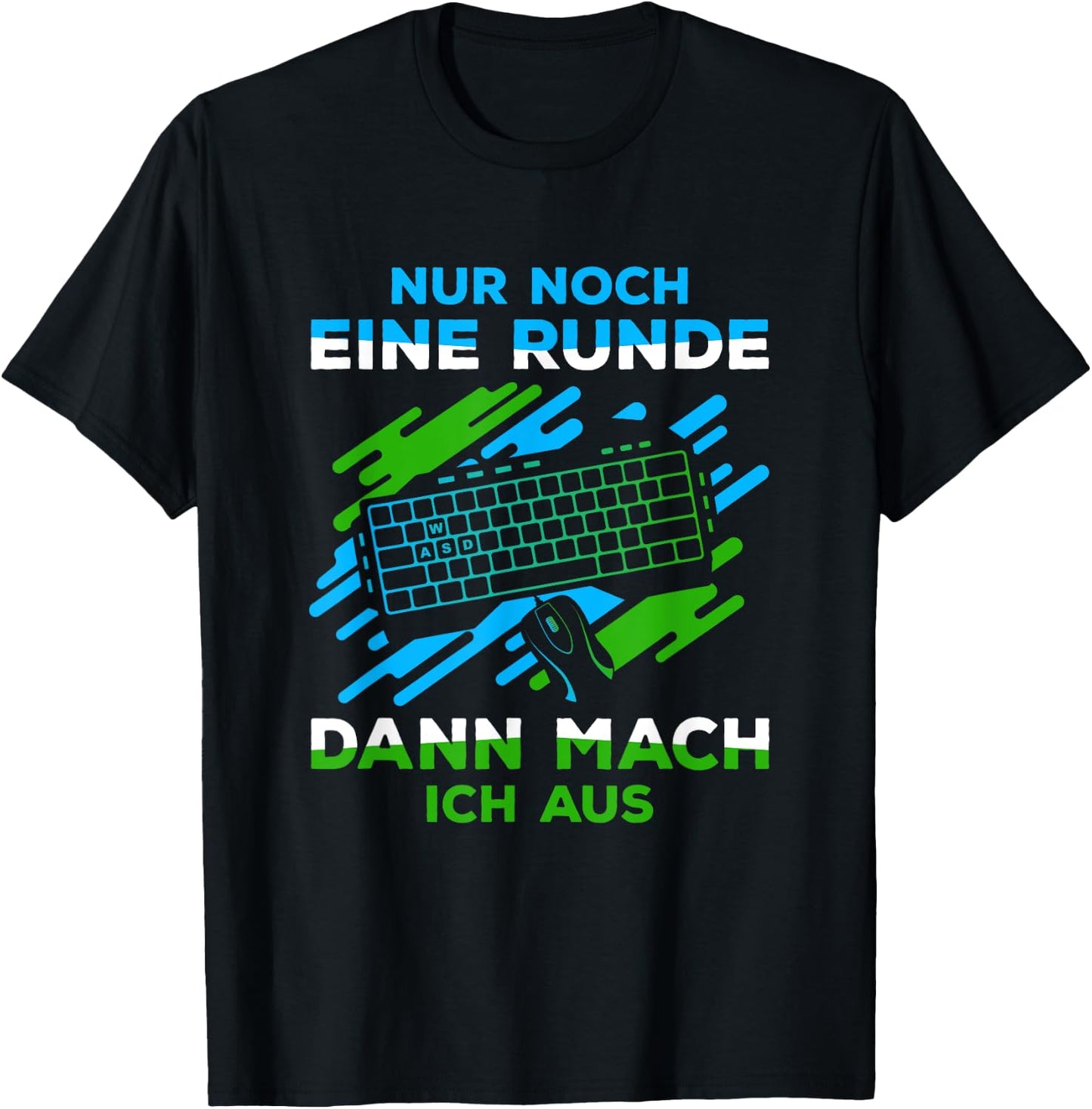 with German Text "Nur noch eine Runde "Nur noch eine Runde [German Language] T-Shirt - T-Shirt | Black