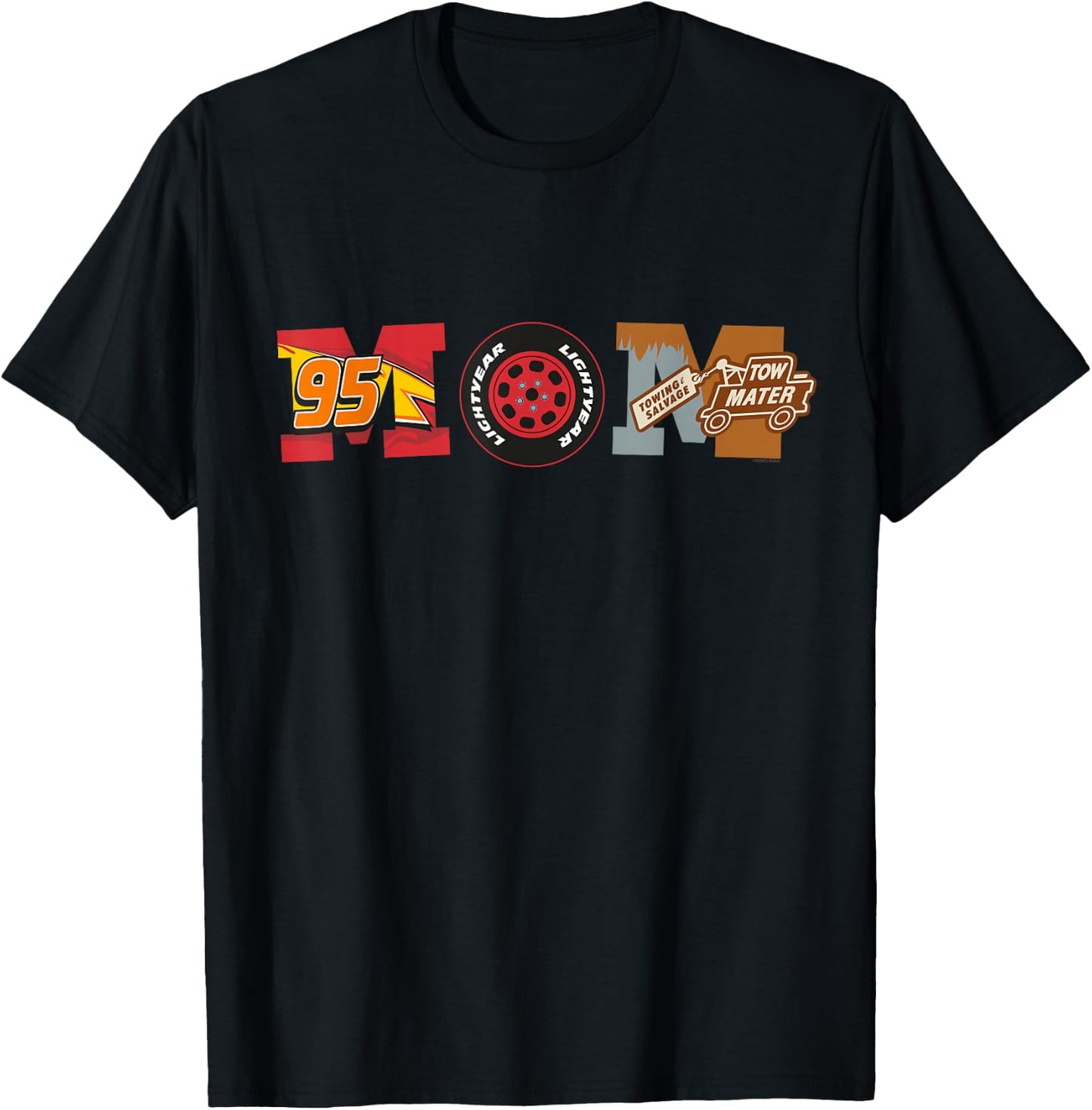 Disney and Pixar's Cars Mom Mother's Day Birthday , Black, S T-Shirt - T-Shirt | Black