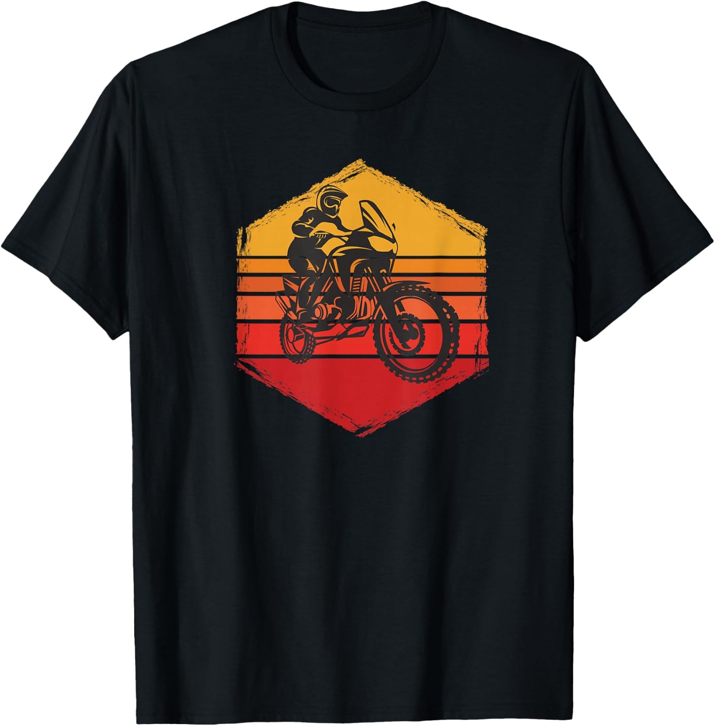Design Adventure Trail Motorcycle Travel T-Shirt - T-Shirt | Black