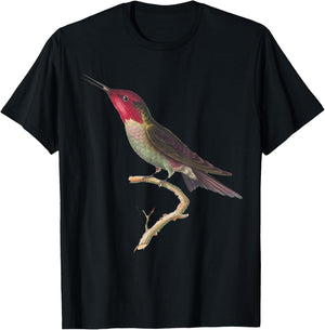 Hummingbird Beautiful Anna’s Hummingbird T-Shirt - T-Shirt | Black