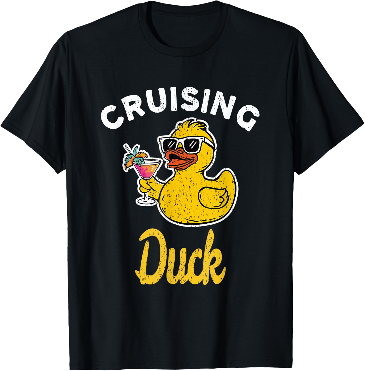 Cruising Duck Duck Cruise Funny Family Cruising Matching T-Shirt - T-Shirt | Black