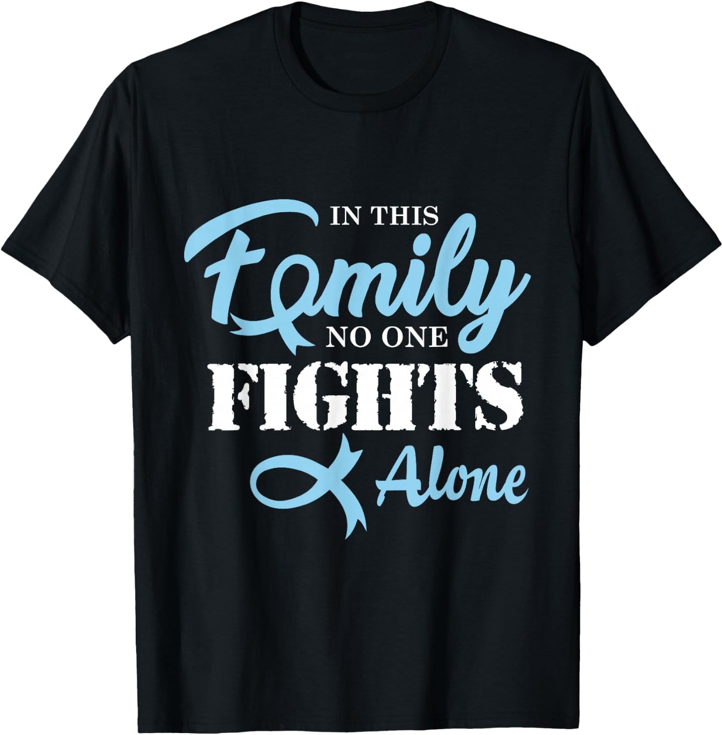 Prostate Cancer Fight Cancer Ribbon T-Shirt - T-Shirt | Black