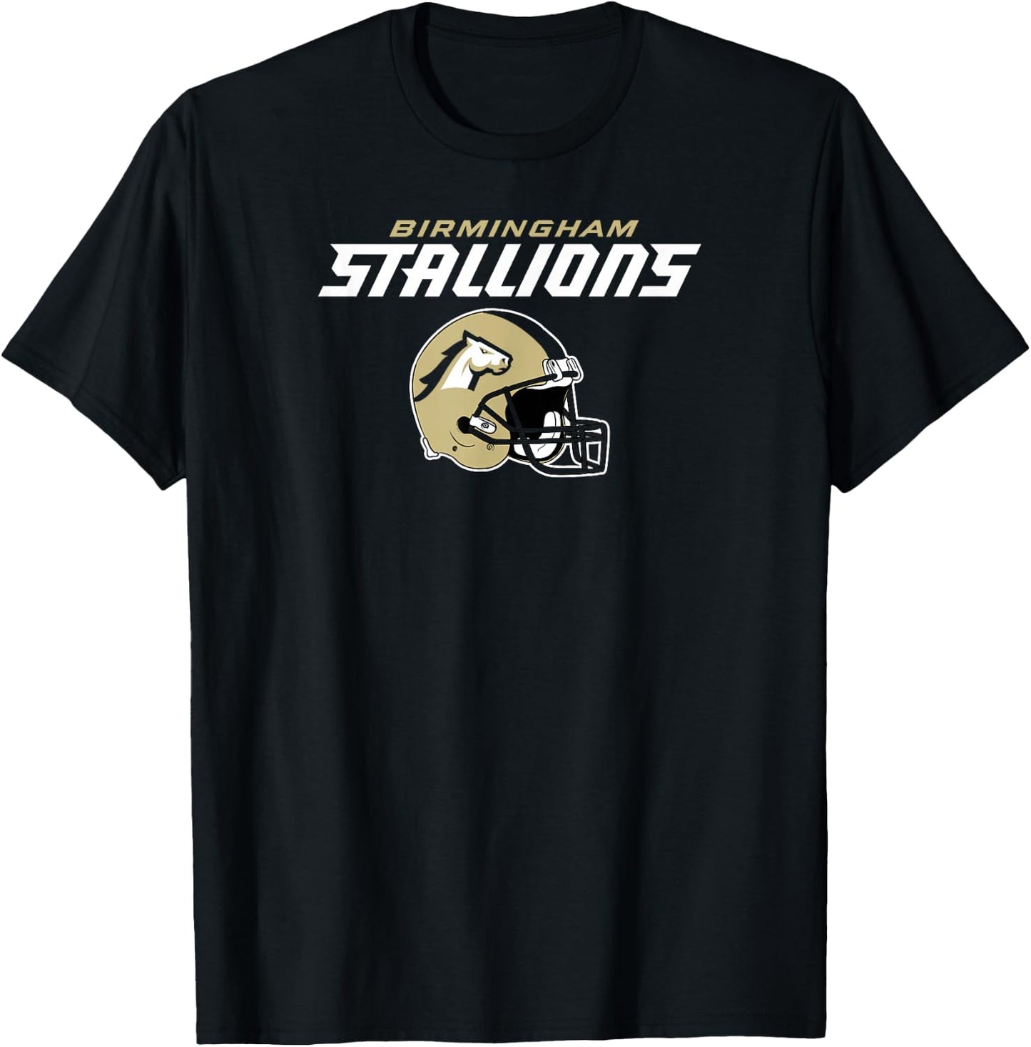 Birmingham Stallions - Vintage Helmet - Birmingham UFL T-Shirt - T-Shirt | Black