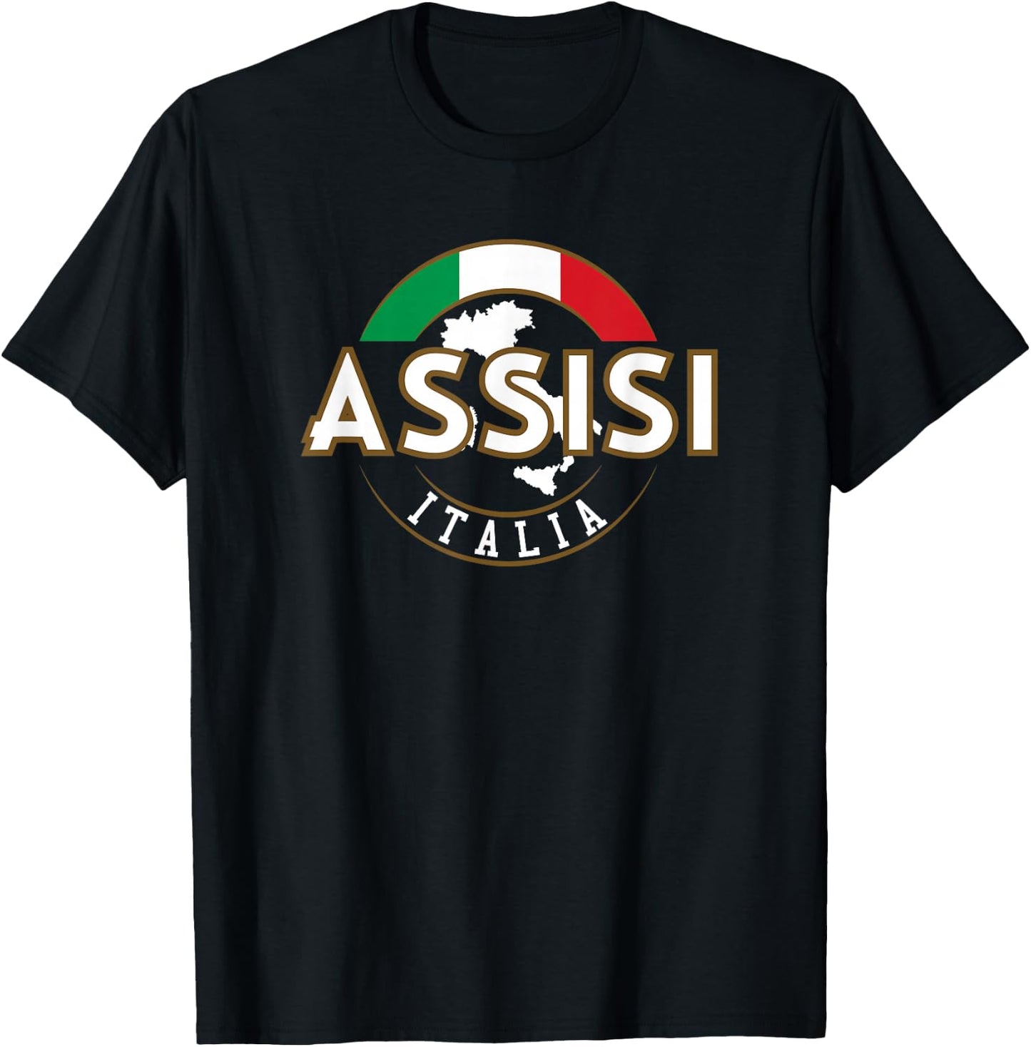 Assisi Italia Italy T-Shirt - T-Shirt | Black