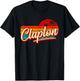 Personal Name Clapton Retro Vintage Name Clapton , Black, S T-Shirt - T-Shirt | Black