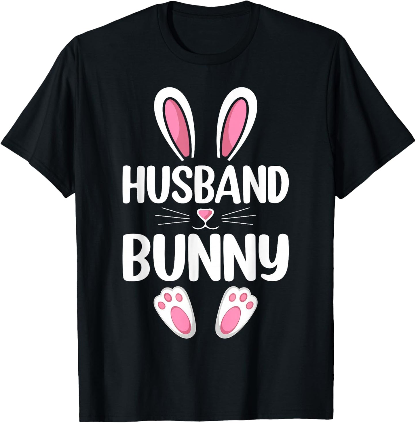 Husband Bunny Matching Family Husband Easter Day T-Shirt - T-Shirt | Black