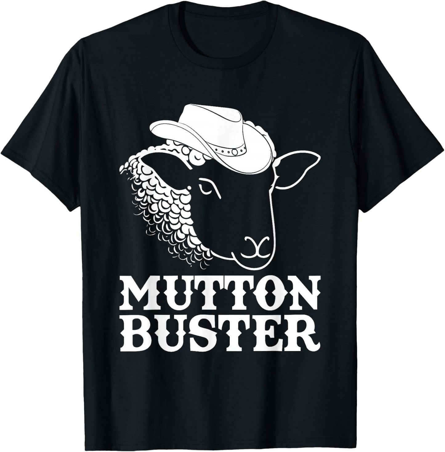Mutton Busting Youth Rodeo Sheep Riding Kids Mutton Buster T-Shirt - T-Shirt | Black