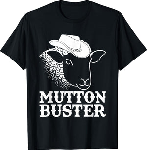 Mutton Busting Youth Rodeo Sheep Riding Kids Mutton Buster T-Shirt - T-Shirt | Black