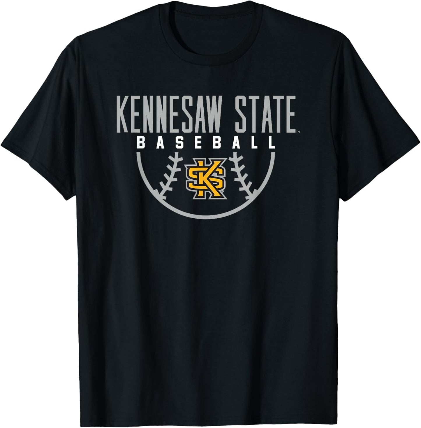 Kennesaw State University Owls Baseball Arch T-Shirt - T-Shirt | Black