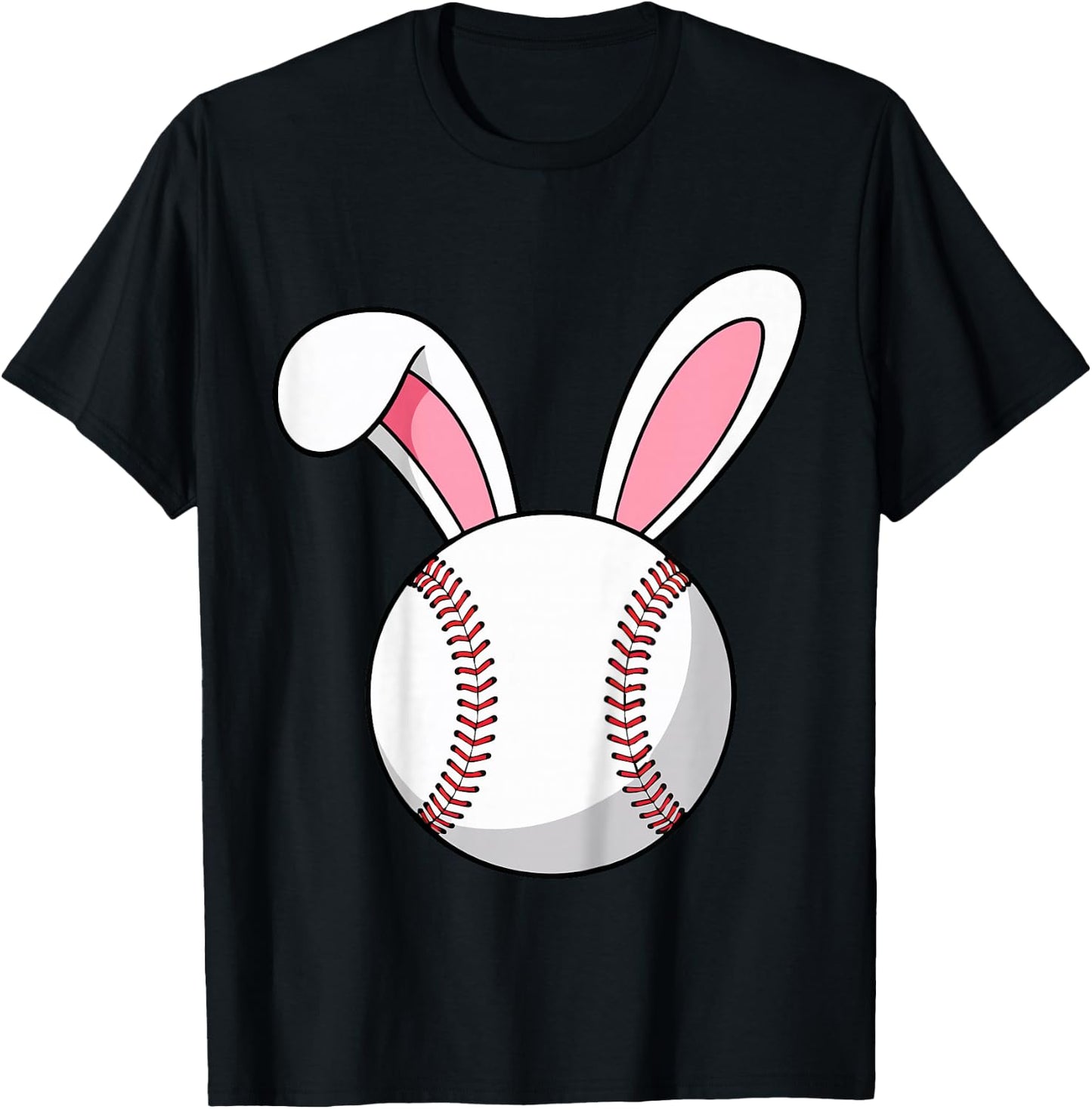 Kids Easter Baseball Bunny Ears Rabbit Youth Boys Toddlers Men T-Shirt - T-Shirt | Black